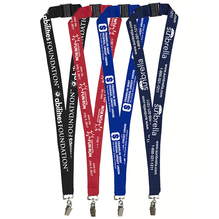 1” Silkscreen Lanyard with FREE Breakaway Safety Release